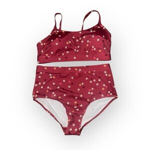 Rachel Floral Bikini in‎ Burgundy Size Large